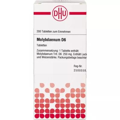 MOLYBDAENUM D 6 comprimidos, 200 unidades