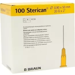 STERICAN Cânulas 20 Gx2 0,9x50 mm, 100 unidades