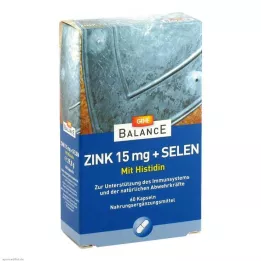 GEHE BALANCE Zinco 15 mg + cápsulas de selênio, 60 unid