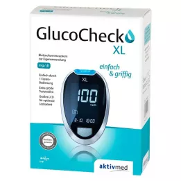 GLUCOCHECK XL Conjunto de medidor de glicose no sangue mg/dl, 1 peça