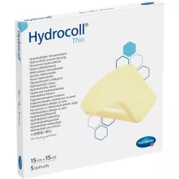 HYDROCOLL curativo fino 15x15 cm, 5 unid