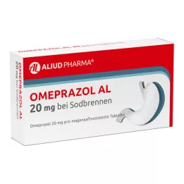 OMEPRAZOL AL 20 mg b.Sodbr.ácido gástrico res. comprimidos, 14 unidades