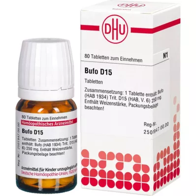 BUFO D 15 comprimidos, 80 unidades