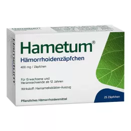 HAMETUM Supositórios para hemorroidas, 25 unidades