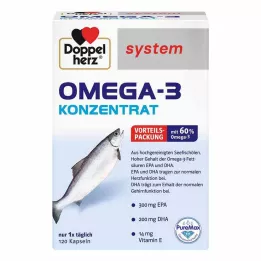 DOPPELHERZ Cápsulas de concentrado de ômega-3, 120 unidades