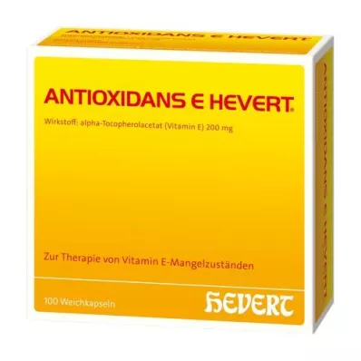 ANTIOXIDANS Cápsulas moles E Hevert, 100 peças ANTIOXIDANS Cápsulas moles E Hevert, 100 peças
