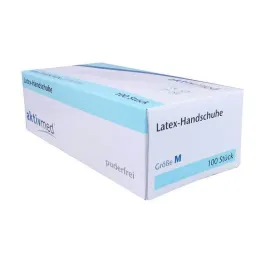 Luvas de látex uma vez sem pó M, 100 unid