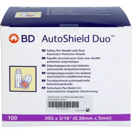 BD AUTOSHIELD Agulhas para caneta de segurança Duo 5 mm, 100 unidades