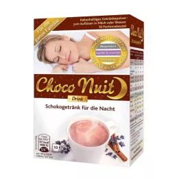 CHOCO NUIT Pó para Bebida de Chocolate Goodnight, 10 unidades
