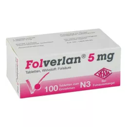 FOLVERLAN Comprimidos de 5 mg, 100 unidades