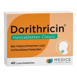 DORITHRICIN Pastilhas para a garganta Classic, 40 unidades