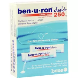 BEN-U-RON direto 250 mg grânulos morango/baunilha, 10 unidades