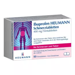 IBUPROFEN Comprimidos para dor Heumann 400 mg, 50 unidades