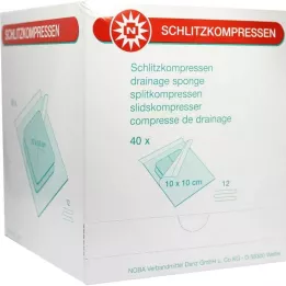 SCHLITZKOMPRESSEN 10x10 cm estéril 12-fold, 40X2 pcs
