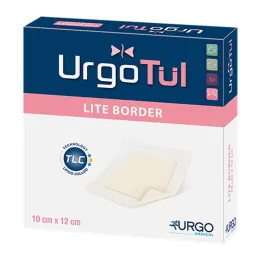 Bandagem Urgotül Lite Border 10x12 cm, 10 unid