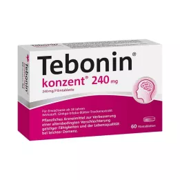 TEBONIN Konzent 240 mg comprimidos revestidos por película, 60 unidades
