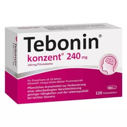 TEBONIN Konzent 240 mg comprimidos revestidos por película, 120 unidades