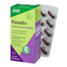 FLORADIX Cápsulas de ferro e vitaminas B, 40 unidades