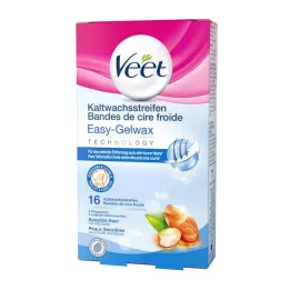 VEET Tiras de cera fria linha do biquíni &amp; Axilas, 16 unidades
