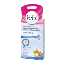 VEET Tiras de cera fria para rosto, 20 unidades