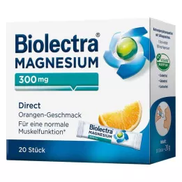 BIOLECTRA Magnésio 300 mg Direct Orange Sticks, 20 unidades