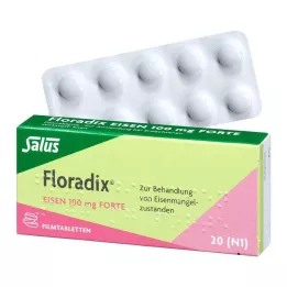 FLORADIX Comprimidos revestidos por película de ferro 100 mg forte, 20 unidades