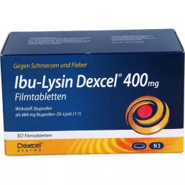 IBU-LYSIN Dexcel 400 mg comprimidos revestidos por película, 50 unidades