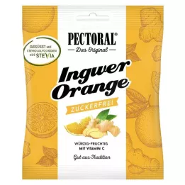 PECTORAL Bombons de Gengibre Laranja sem açúcar, 60 g