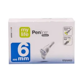 Cânulas Mylife Penfine Classic 6 mm, 100 peças