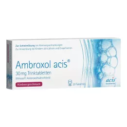 AMBROXOL comprimidos orais acis 30 mg, 20 unidades
