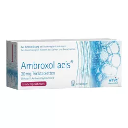 AMBROXOL comprimidos orais acis 30 mg, 40 unidades