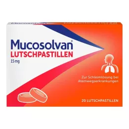 MUCOSOLVAN Pastilhas 15 mg, 20 unidades