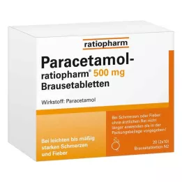 PARACETAMOL-ratiopharm 500 mg comprimidos efervescentes, 20 unidades