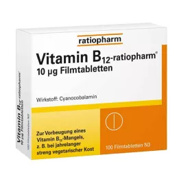 VITAMIN B12-RATIOPHARM Comprimidos revestidos por película de 10 μg, 100 unidades