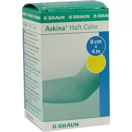 ASKINA Bandagem adesiva cor 8 cmx4 m amarelo, 1 peça
