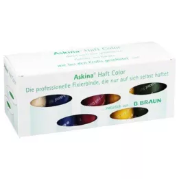 ASKINA Caixa de sortimento de cores para bandagens adesivas, 10 unidades