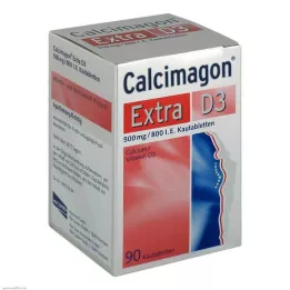 CALCIMAGON Comprimidos mastigáveis Extra D3, 90 unidades