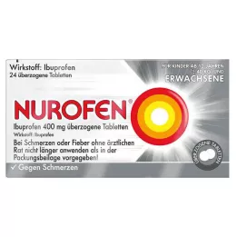 NUROFEN Comprimidos revestidos de ibuprofeno 400 mg, 24 unidades
