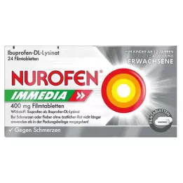 NUROFEN Immedia 400 mg comprimidos revestidos por película, 24 unidades
