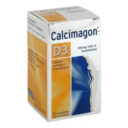 CALCIMAGON Comprimidos mastigáveis D3, 30 unidades