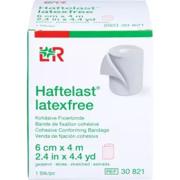 HAFTELAST Bandagem de fixação, coesiva, sem látex, 6 cm x 4 m, creme, 1 peça