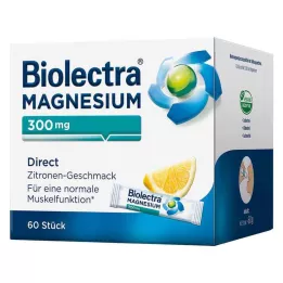 BIOLECTRA Magnésio 300 mg Direct Lemon Sticks, 60 unidades