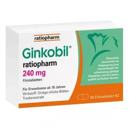 GINKOBIL-ratiopharm 240 mg comprimidos revestidos por película, 60 unidades