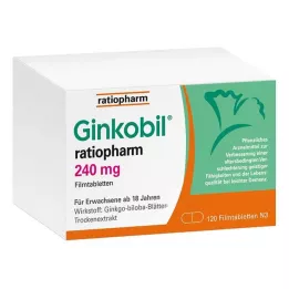 GINKOBIL-ratiopharm 240 mg comprimidos revestidos por película, 120 unidades