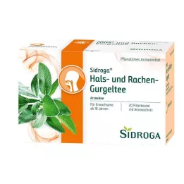 SIDROGA Saquinhos de filtro para chá de gargarejo de garganta e faringe, 20X2,5 g