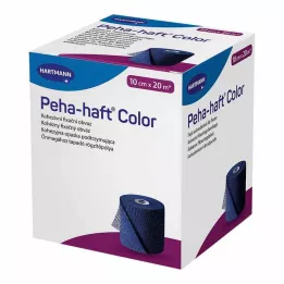 PEHA-HAFT Fita de fixação colorida sem látex 10 cm x 20 m azul, 1 peça