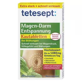 TETESEPT Relaxamento gastrointestinal comprimidos de mastigação, 20 horas