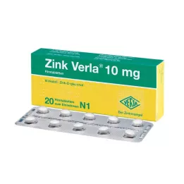 ZINK VERLA Comprimidos revestidos por película de 10 mg, 20 unidades