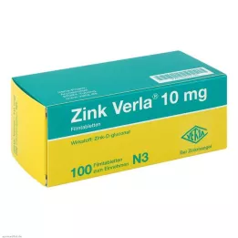 ZINK VERLA Comprimidos revestidos por película de 10 mg, 100 unidades