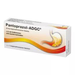 PANTOPRAZOL ADGC Comprimidos gastrorresistentes de 20 mg, 7 unidades